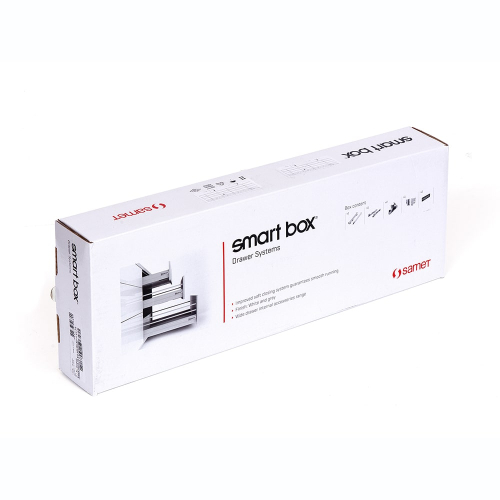 Выдвижной ящик Smartbox H68/102 ДСП18 с доводчиком и 2 рейлингами Samet 127140263 (500мм, серый)