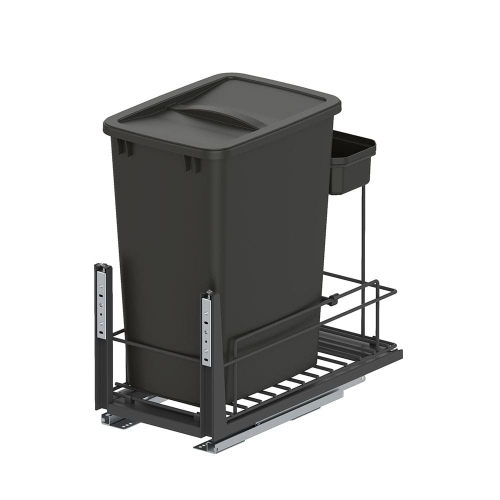 Корзина для мусора выдвижная Starax S-2597-A (35+1л, антрацит)