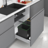 Набор для сбора и сортировки мусора Starax S-2536-A (16+16+1+1л, антрацит)