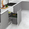 Комплект выдвижных мусорных корзин Starax S-2385-A (16+12+12+1л, антрацит)