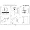 Волшебный уголок поворотный Starax S-3015-UB-W (450мм, левый, белый)