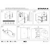 Волшебный уголок поворотный Starax S-3015-UB-W (450мм, левый, белый)