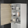 Выдвижная мини-полка с поворотным механизмом для ванной комнаты Starax S-8401-C (хром)
